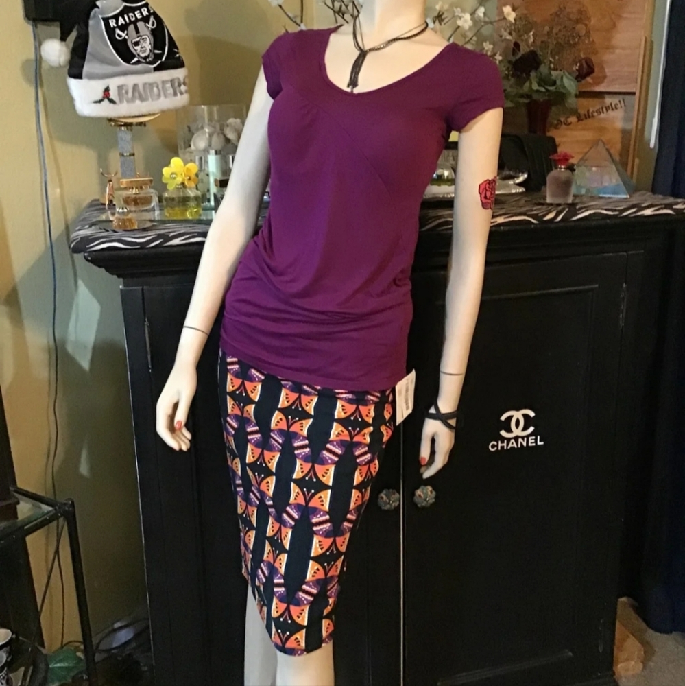 LuLaRoe Pencil Skirt & Basic Top